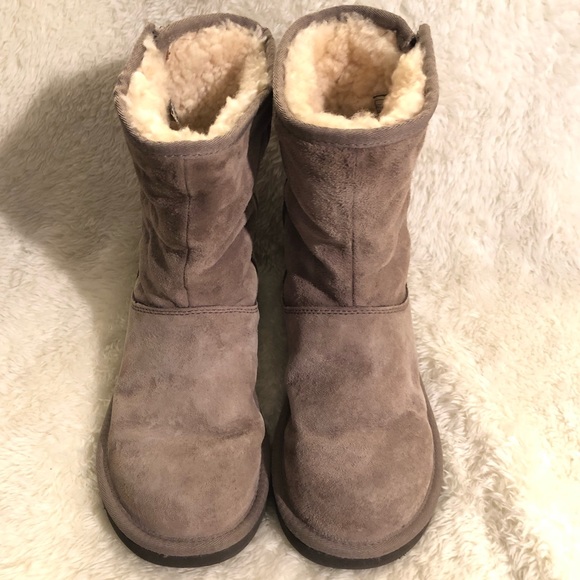 UGG Shoes - Ugg Boot Roslyn Brown Suede Side Zipper Size 7